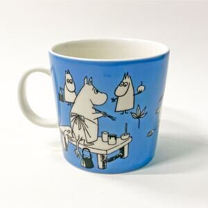 Moomin by Arabia Blue Ceramic Limited Edition Mug Painters Painting Illustration